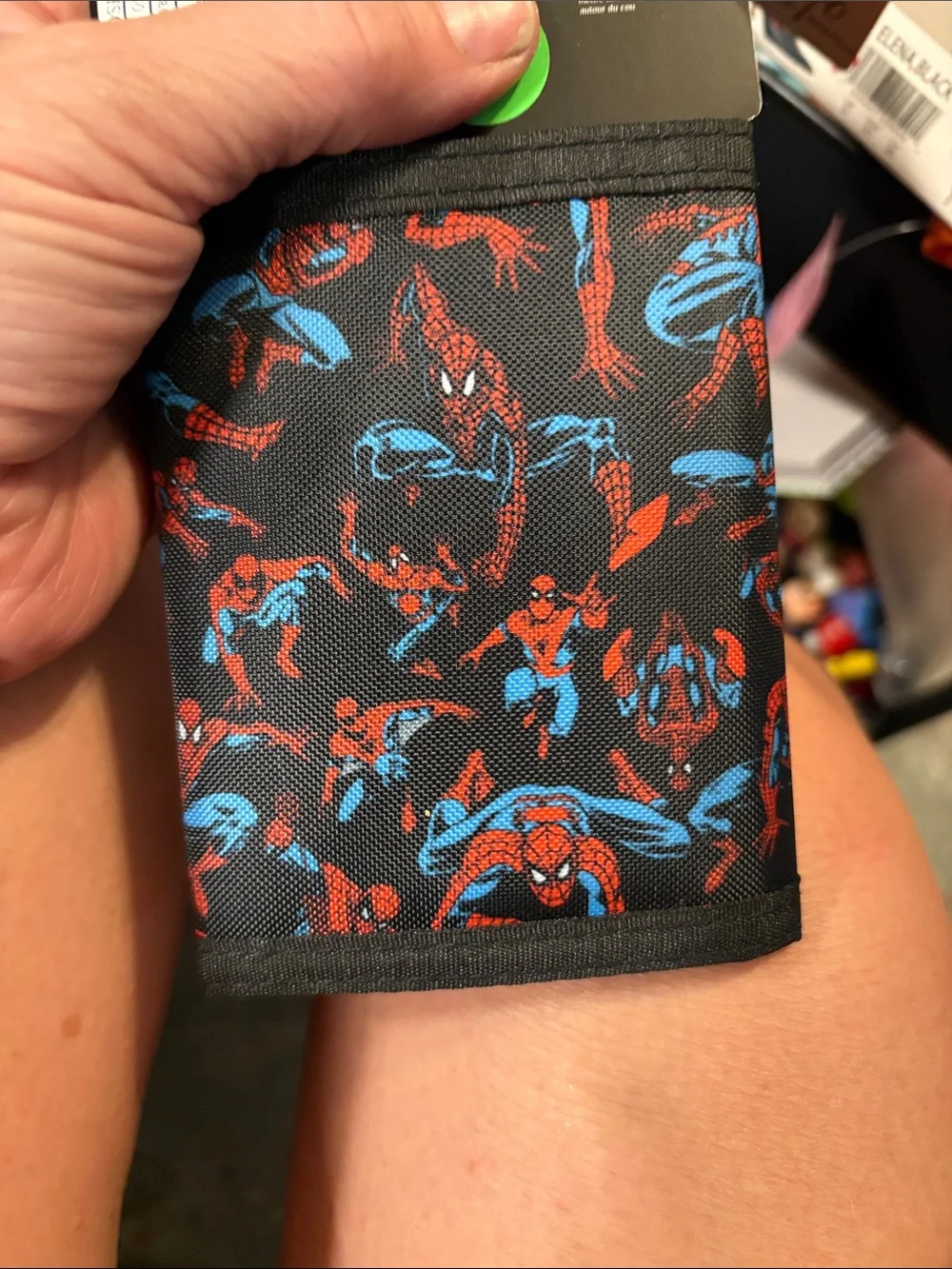 Marvel Spider-Man Black, Red, Blue Trifold Key & Card Holder